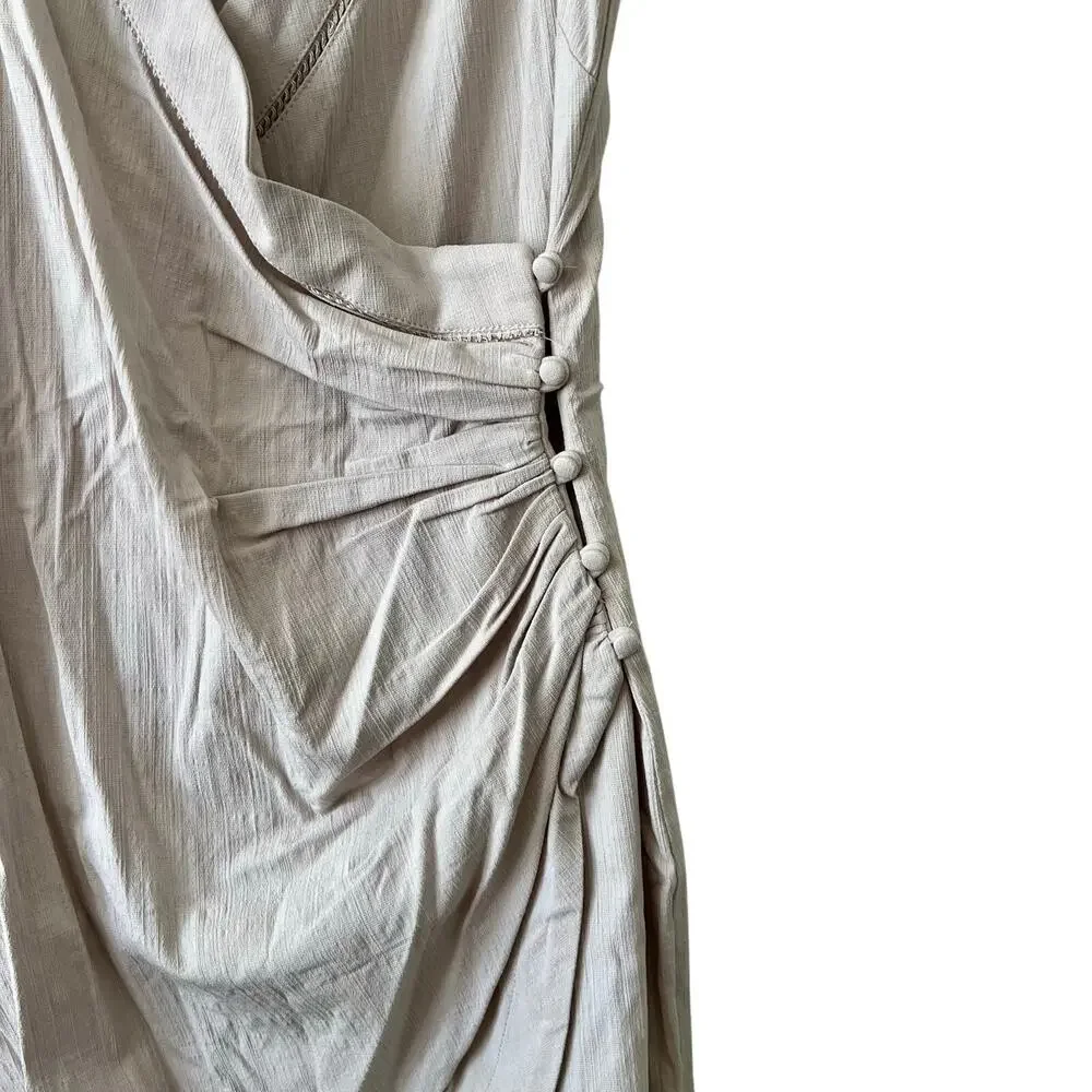 NWT Free People Ivory Wrap Mini Dress Size Large